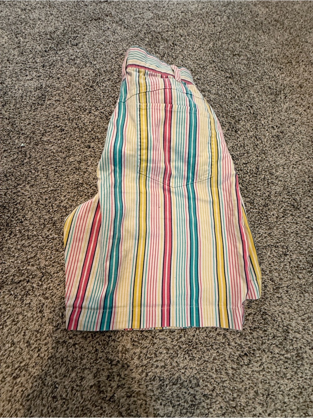 Vintage 1980s Multicolor Striped Women’s Bermuda Shorts - Picture 3 of 3